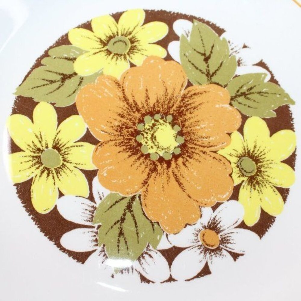 Vintage Nikko Ironstone 11" Yellow Floral Plate MCM Mid Century Modern - Picture 2 of 7